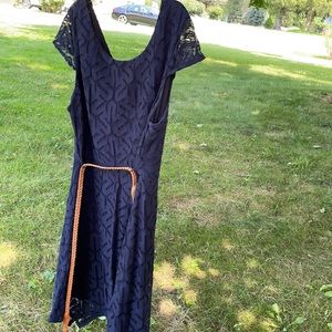 Lace cap sleeve dress